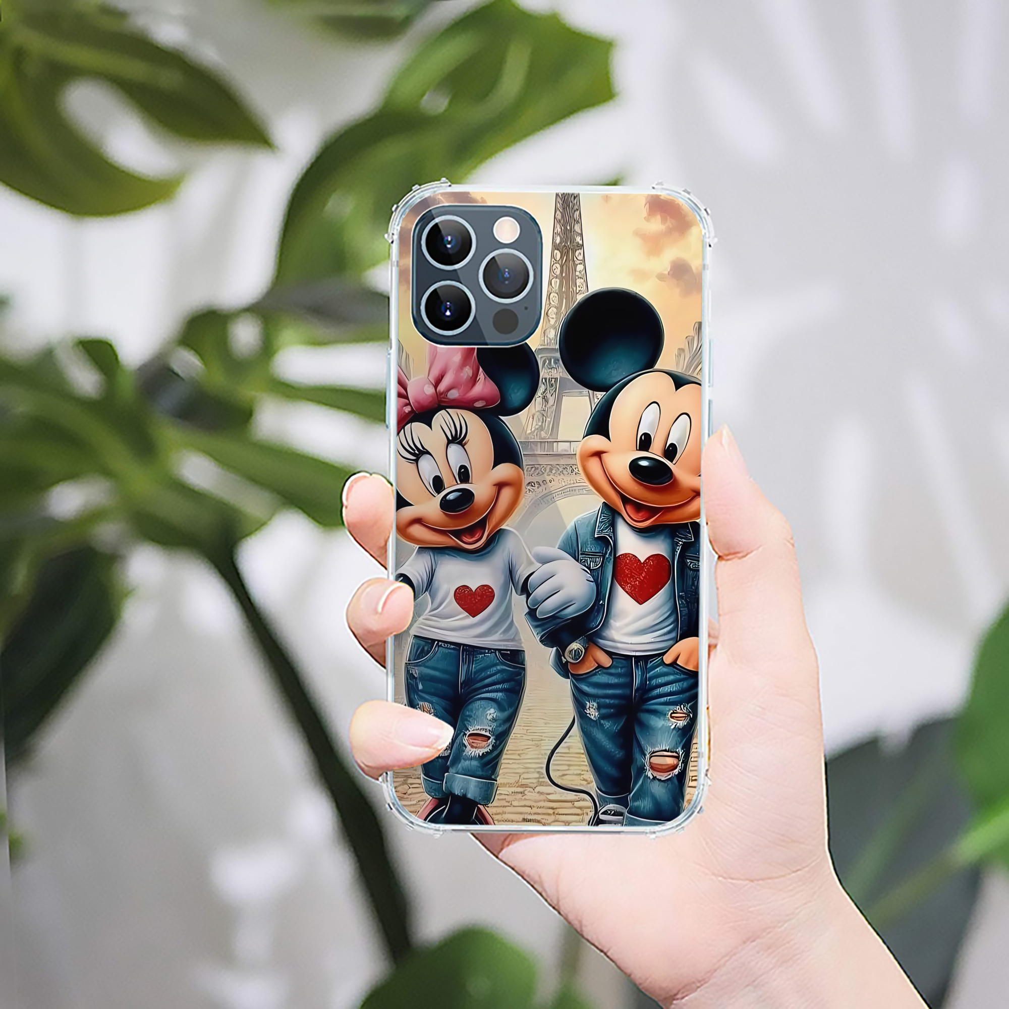 （画像用） ミッキーマウス Mickey Mouse 【iPhone 12シリーズ対応】透明スマホケース（クリアソフトケース）